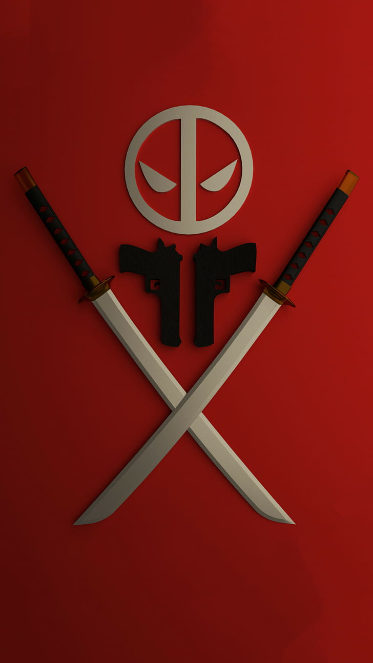 Logo, Deadpool phone wallpaper