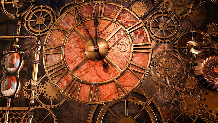 Steampunk, Clock wallpaper