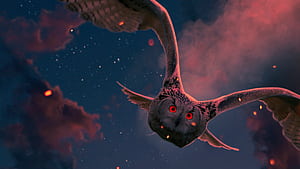 Owl Red Eyes , owl, birds, artist, artwork, digital-art wallpaper