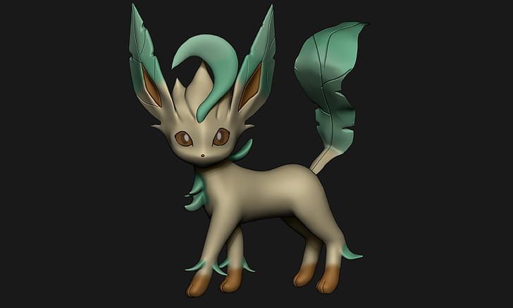 Obj file, Pokemon Leafeon, 3D printer wallpaper