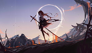 Surtr Arknights 8k, arknights, games, anime, 2021-games wallpaper