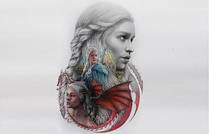 Game Of Thrones Emilia Clarke Artwork, game-of-thrones, artwork, tv-shows wallpaper