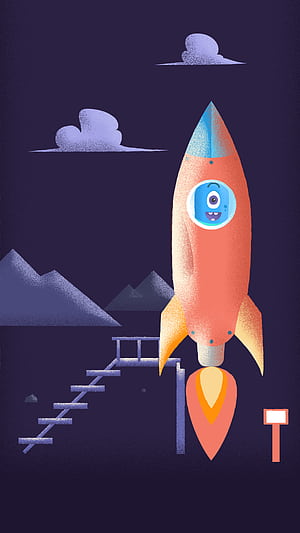 Rocket, Graphic phone wallpaper