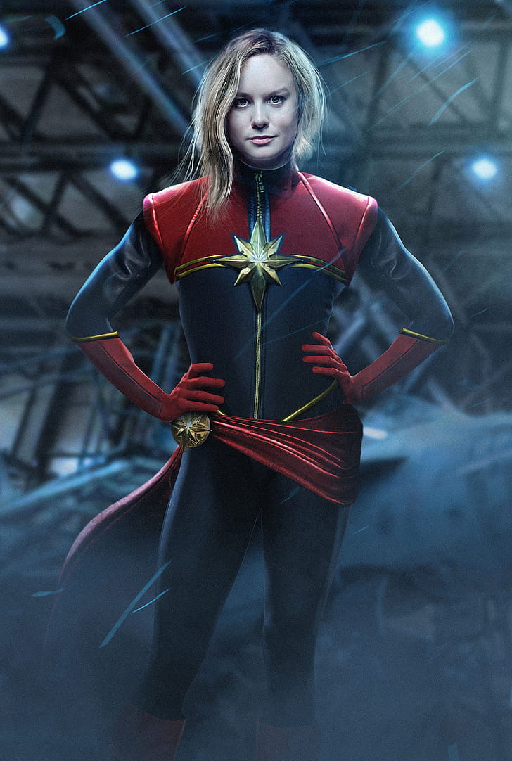 Captain Marvel, Comics, HQ, phone wallpaper