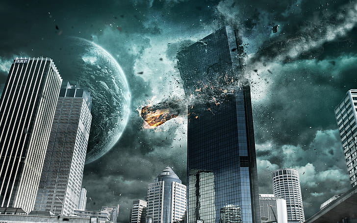 Sci-fi, Meteors wallpaper