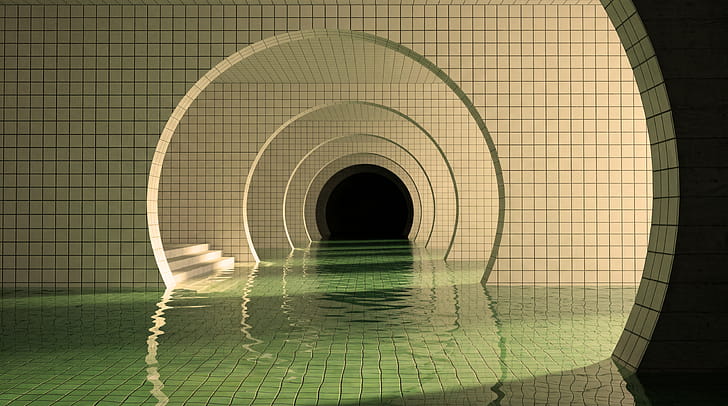 poolcore liminal underground eerie space wallpaper