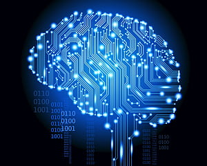 Technology, Binary, Brain, Light wallpaper