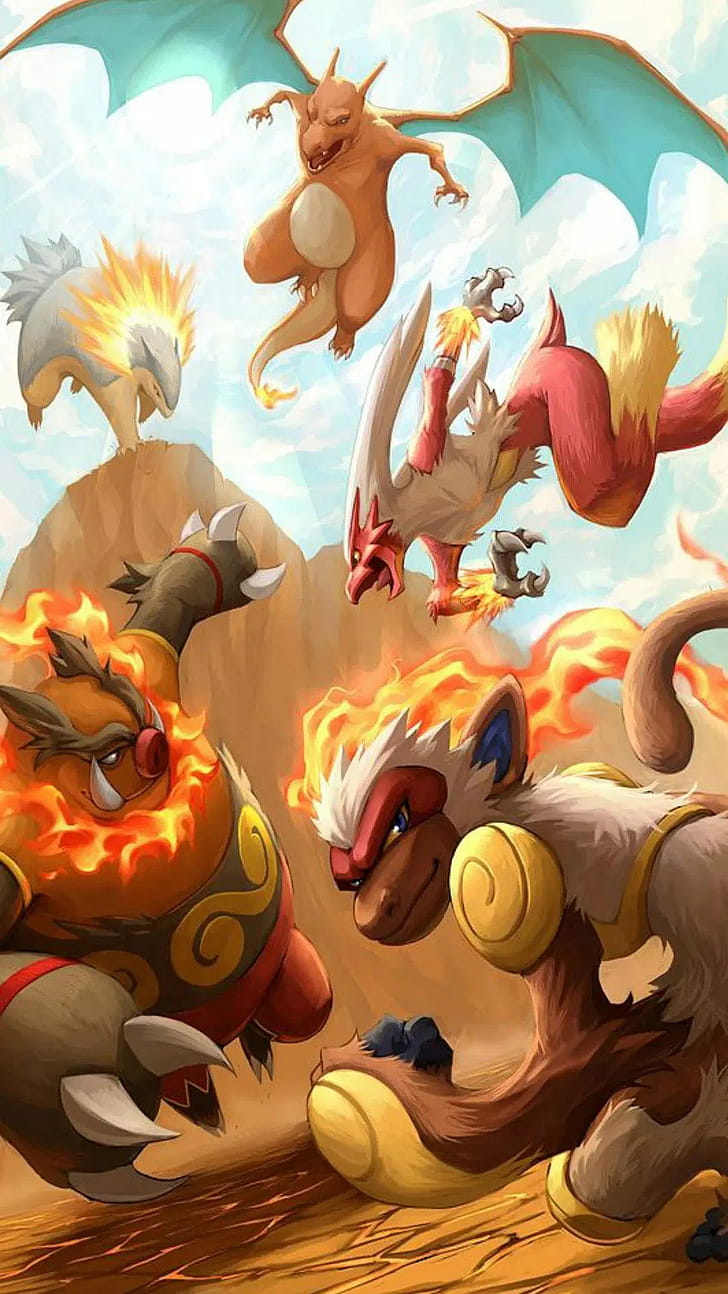 Pokemon starters, Android iPhone ,  backgrounds phone wallpaper