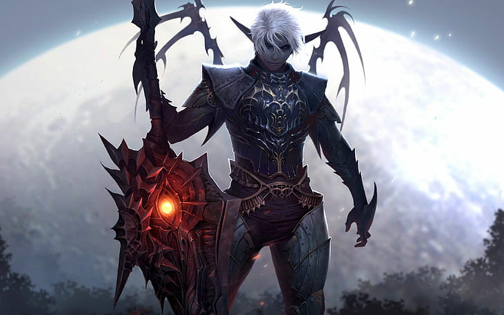 Dark elf , On wallpaper