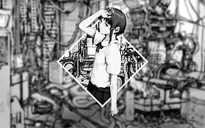 Monochrome, Serial Experiments Lain wallpaper