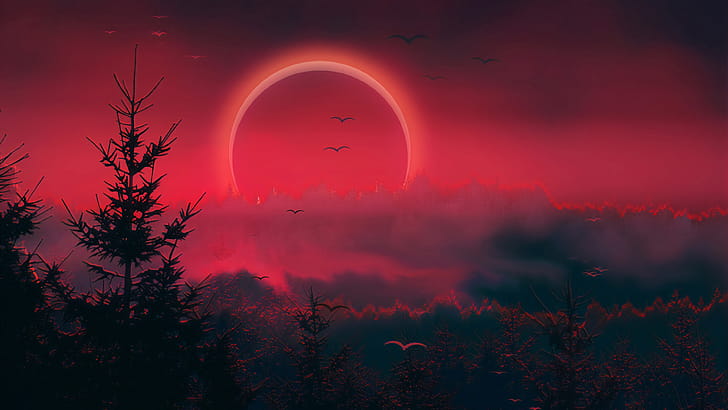 Narrow Eclipse, eclipse, artist, artwork, digital-art, deviantart wallpaper