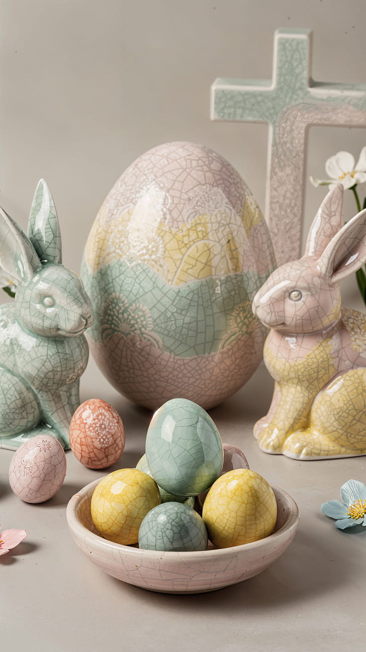 Pastel Easter Still Life — iPhone, Easter, easter egg, easter bunny phone wallpaper