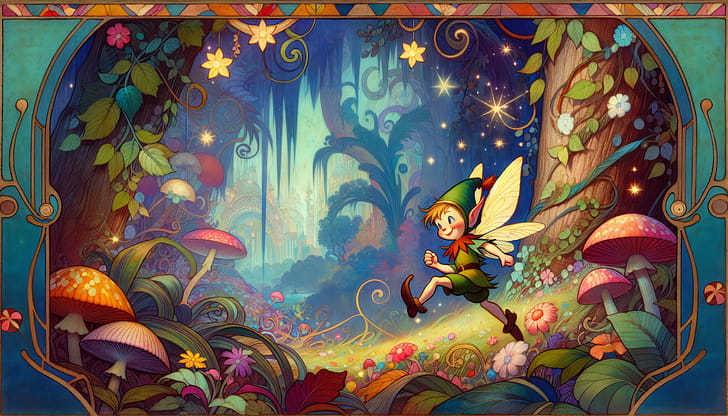 Enchanted Forest Pixie, Pixie, fairy, forest, fantasy, whimsical wallpaper