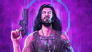Johnny Silverhand Fanart , keanu-reeves, cyberpunk-2077, games, artstation wallpaper