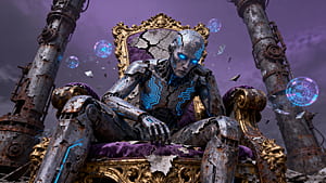 - Cyber Throne: Sci‑Fi Robot, Sci Fi, robot, Android wallpaper
