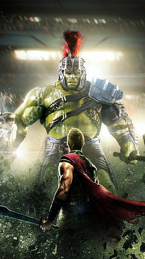 Hulk, Thor phone wallpaper