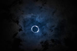 Clouds, Solar Eclipse wallpaper