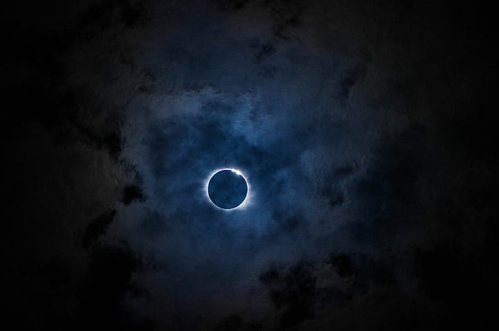 Clouds, Solar Eclipse wallpaper