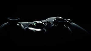 Xbox Controller black, Videogames, wallpaper