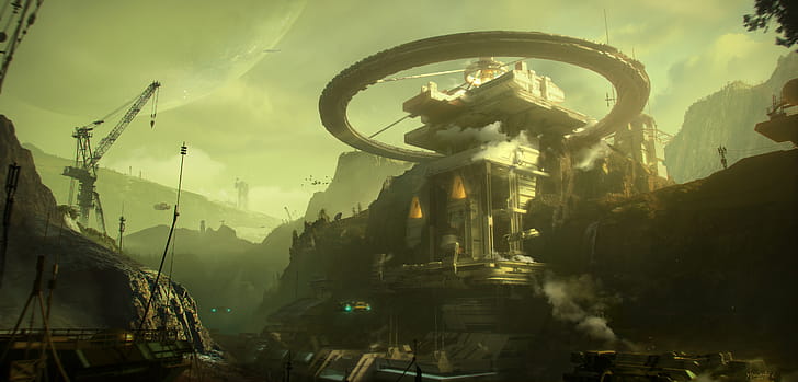 Sci Fi, building wallpaper