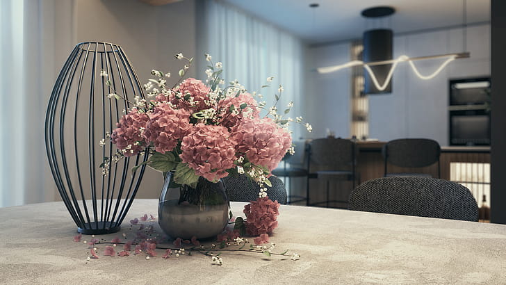 Hydrangea, Ikebana wallpaper