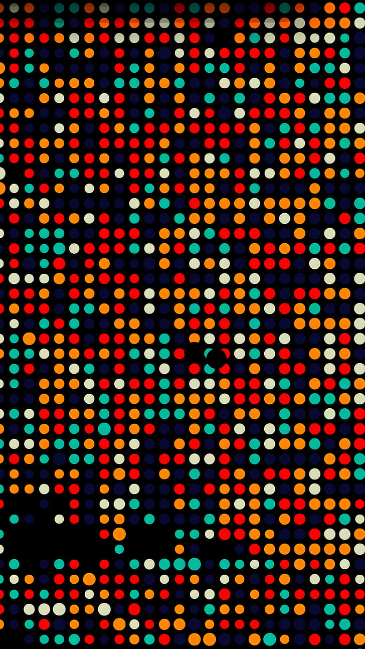Abstract dots, Colorful design, Digital art, Creative pattern phone wallpaper