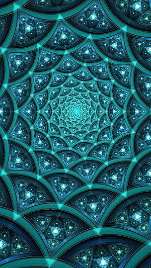Abstract fractal art, Captivating visuals, Unique patterns, Mesmerizing designs phone wallpaper