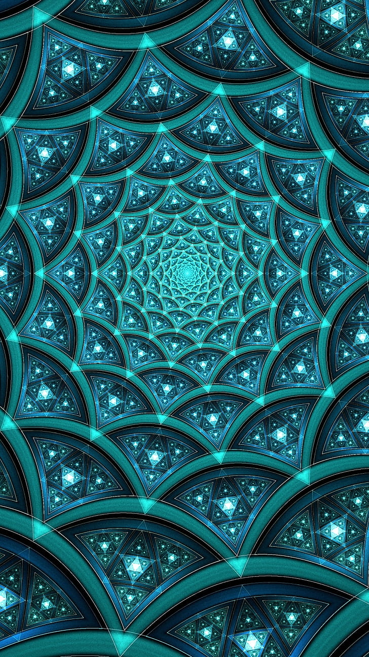 Abstract fractal art, Captivating visuals, Unique patterns, Mesmerizing designs phone wallpaper