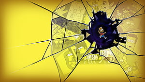 Shattered Yellow Mirror — wallpaper