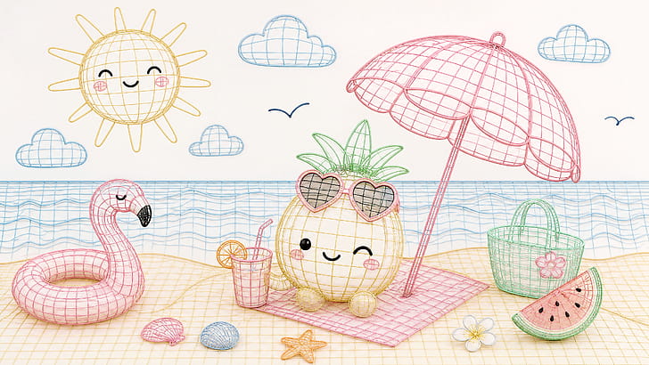 Cute Summer Bliss —, Pineapple wallpaper
