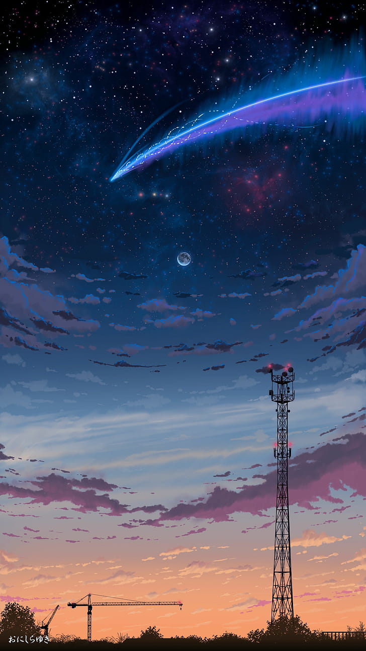 Anime, Comets phone wallpaper