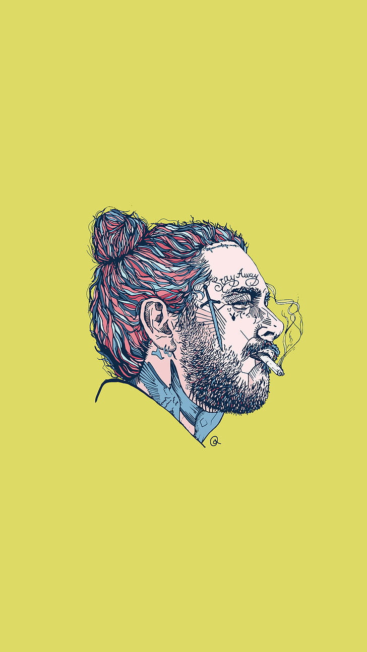 Artwork, Post Malone phone wallpaper
