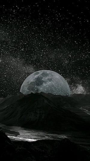 Sci Fi, moon phone wallpaper