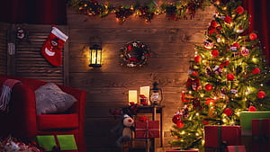 Christmas tree, Gifts wallpaper