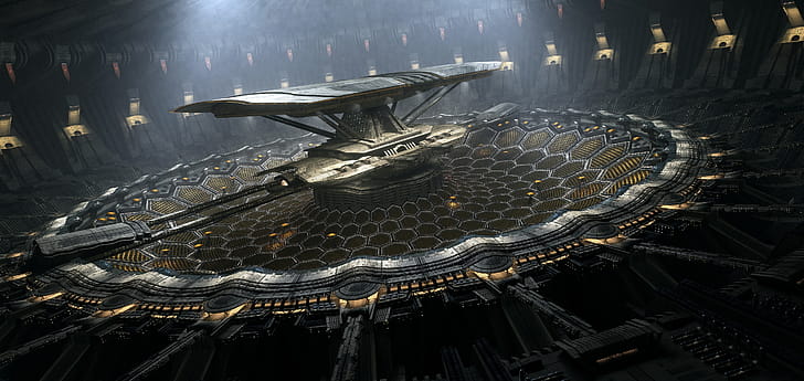 Futuristic Sci-Fi Nexus:  Structural Marvel, Sci Fi, Structure wallpaper