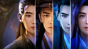 : Celestial Quartet — Wuxia Faces wallpaper