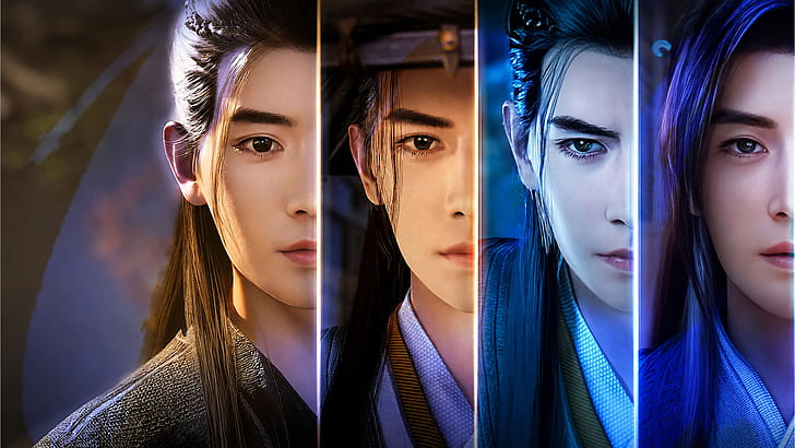 : Celestial Quartet — Wuxia Faces wallpaper