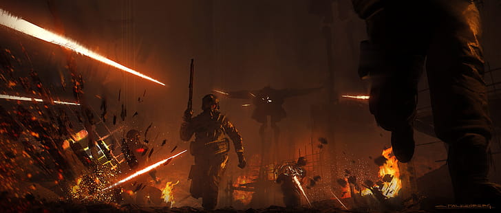 dark, battle wallpaper