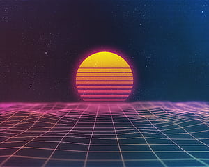Retro Waves , retro, abstract wallpaper