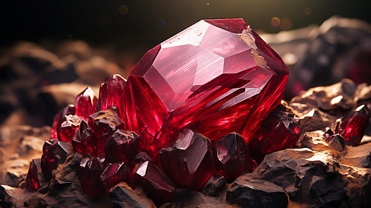 Ruby Gemstone  - Exquisite Diamond & Topaz  Background, Topaz, gemstone, ruby, nature, diamond wallpaper