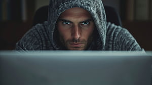 Mysterious Hacker -, hacker, man wallpaper