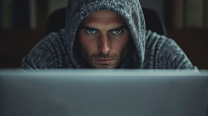 Mysterious Hacker -, hacker, man wallpaper