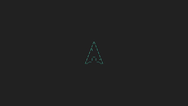 Arch Linux Minimal Logo , arch-linux, linux, computer, minimalism, minimalist, dark wallpaper