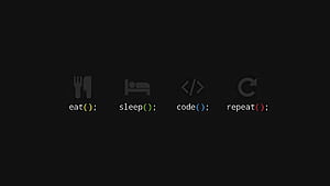 Eat Sleep Code Repeat, programming, computer, typography wallpaper