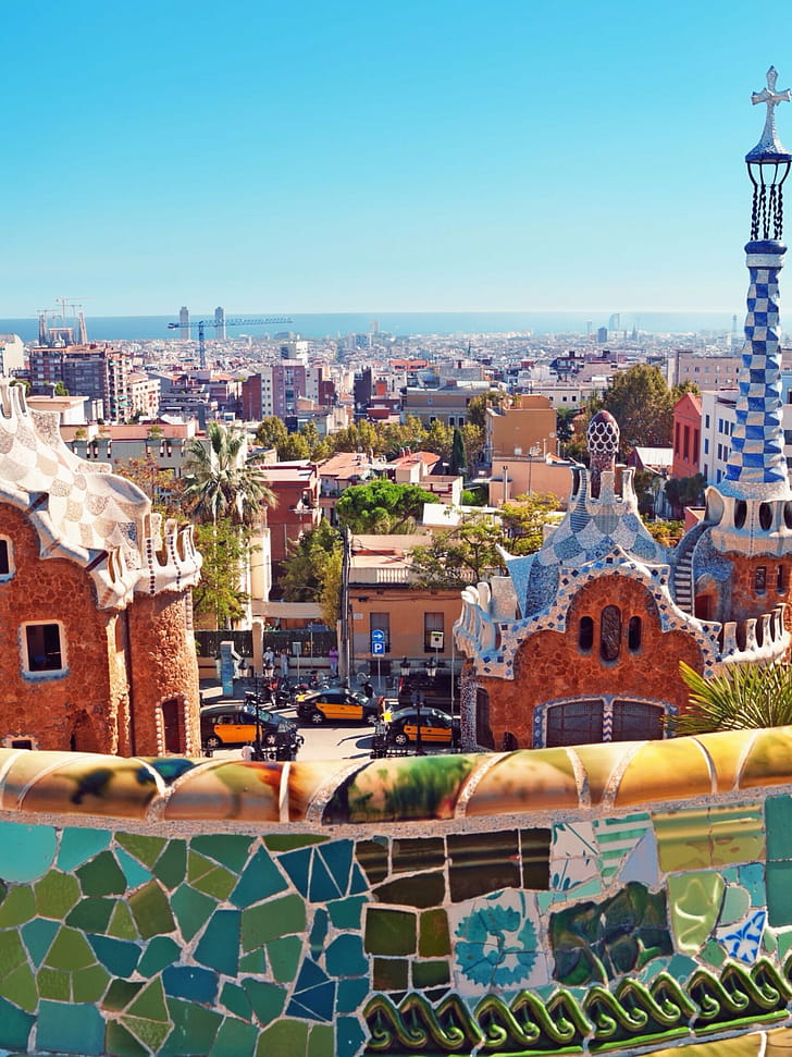 Parc Guell, Spain phone wallpaper