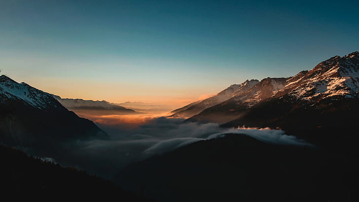 Mountain range, Sunsets wallpaper