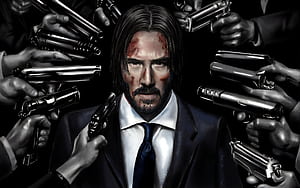 John Wick Art, john-wick, keanu-reeves, artwork, deviantart wallpaper