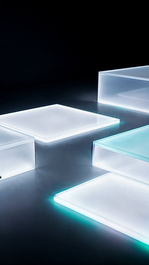 Clean Lucent Blocks — Sleek iPhone, Light, Abstract phone wallpaper