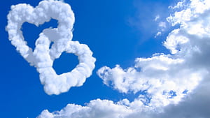 Cloud, Hearts wallpaper