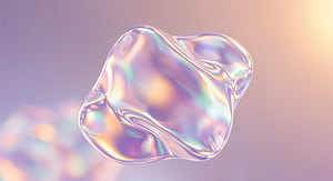 Translucent Abstract Shape, translucent, Abstract, iridescent, 3D rendering wallpaper